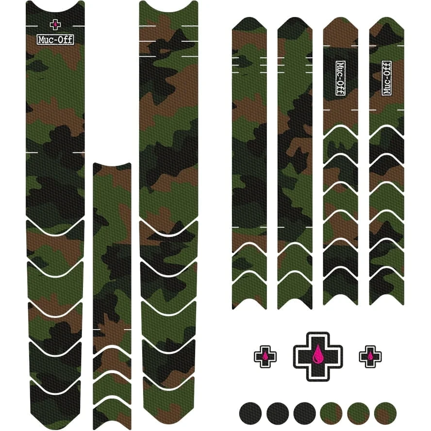 Muc-Off Frame Protector Kit DH/ENDURO/TRAIL - Camo Black/green - Image 2
